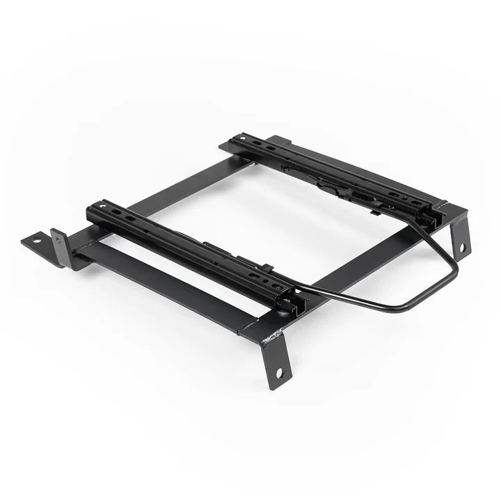 Black metal bracket on a white background