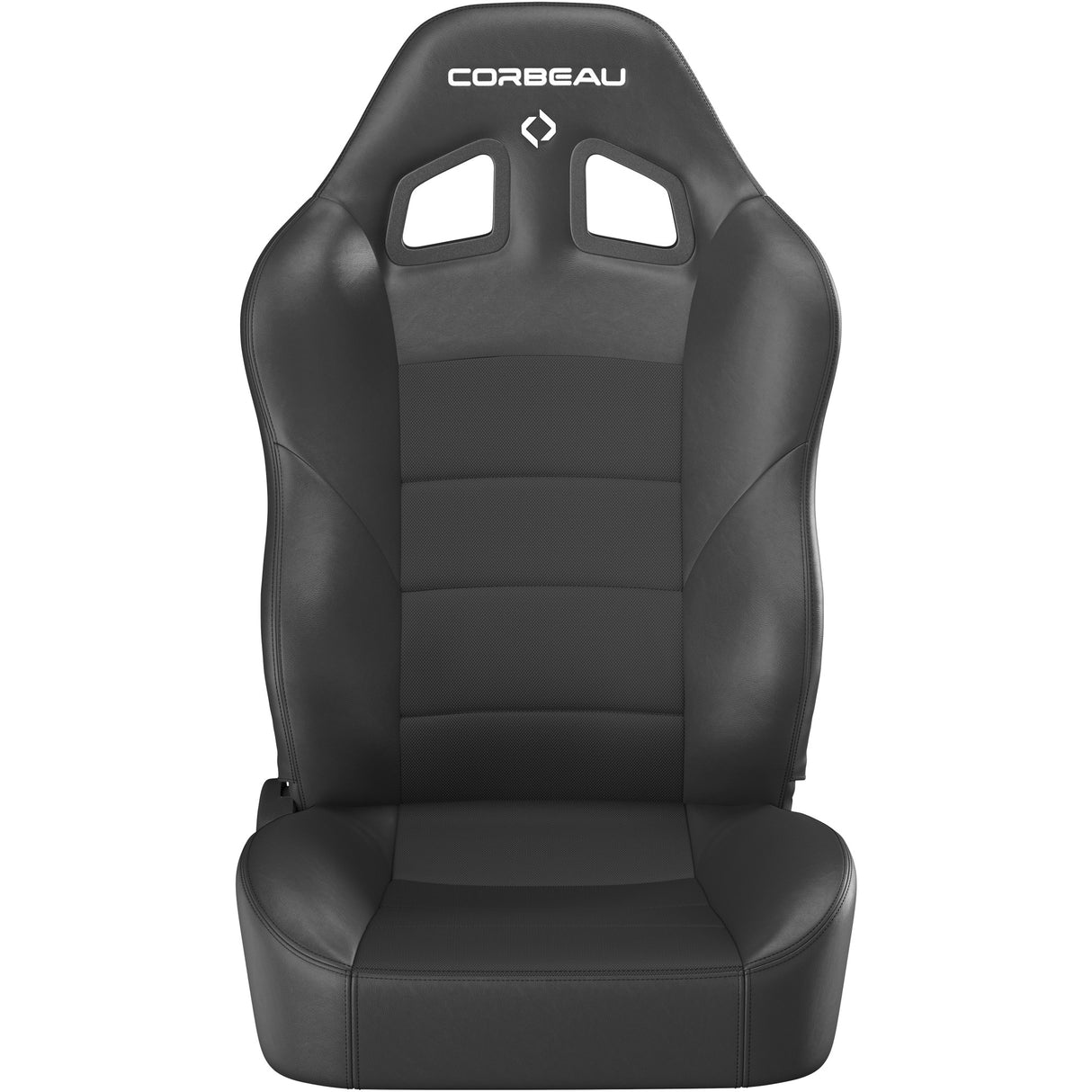 Black Corbeau car seat on a white background