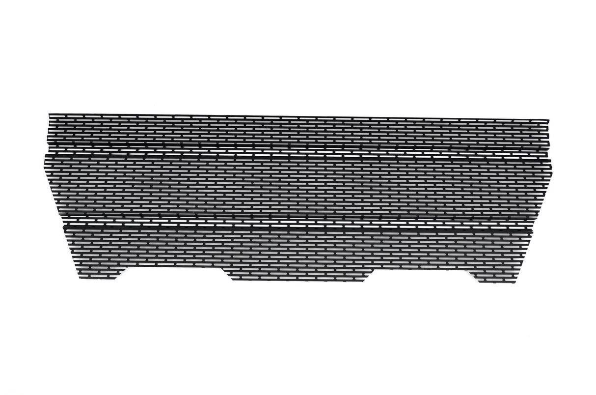 Black and white patterned object on a white background