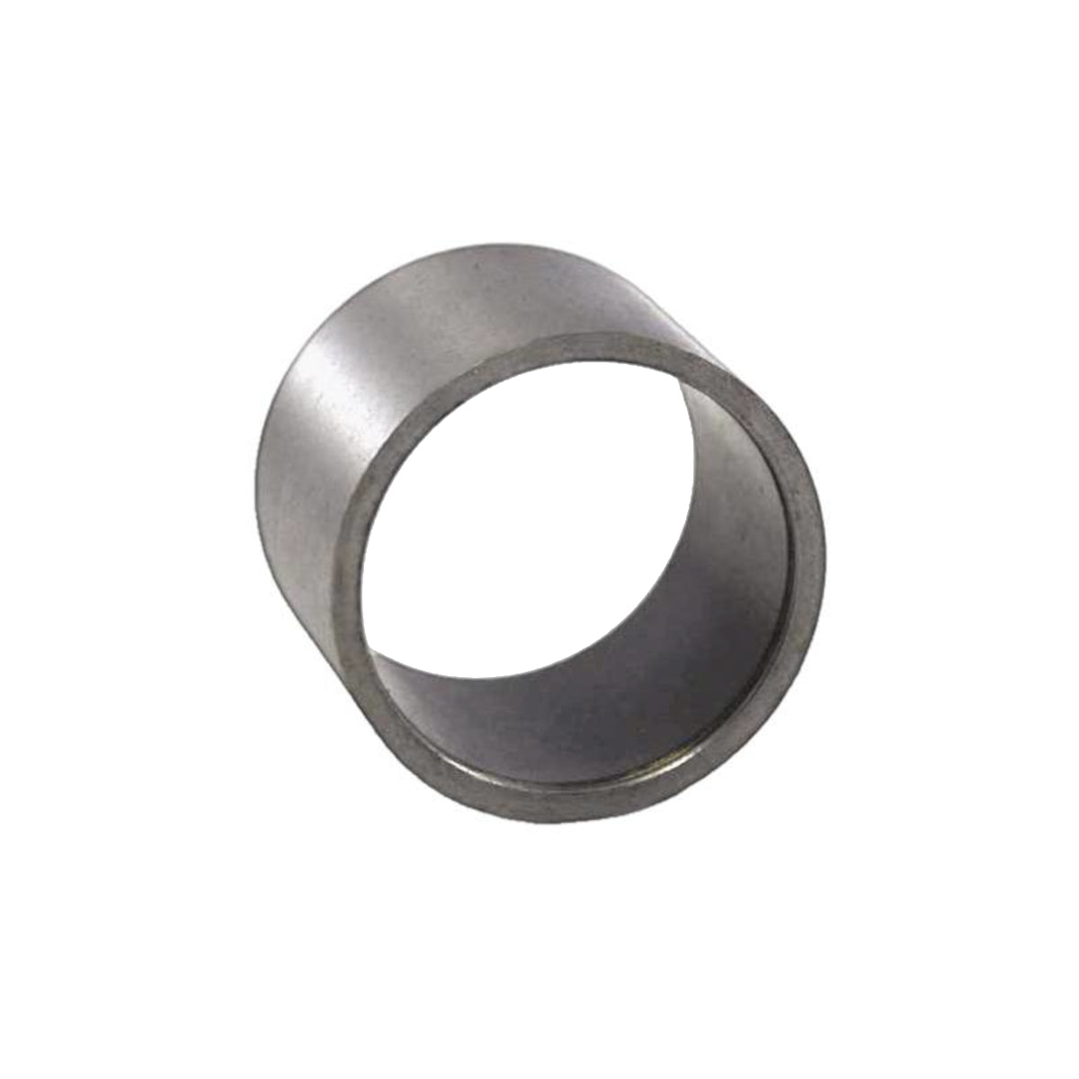 Metallic cylindrical bearing on a white background