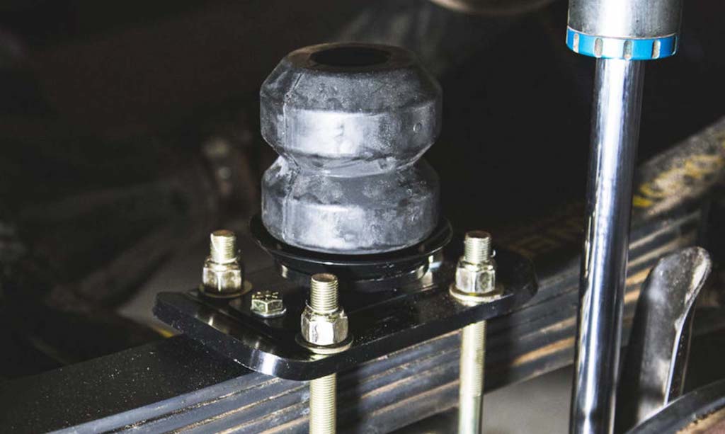 Bump Stop with leaf springs - suspension parts of an off road vehicle