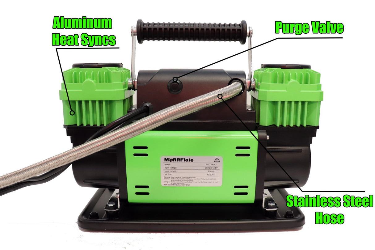 MORRFlate TenSix PSI Pro Portable 12v Air Compressor - Gen 2