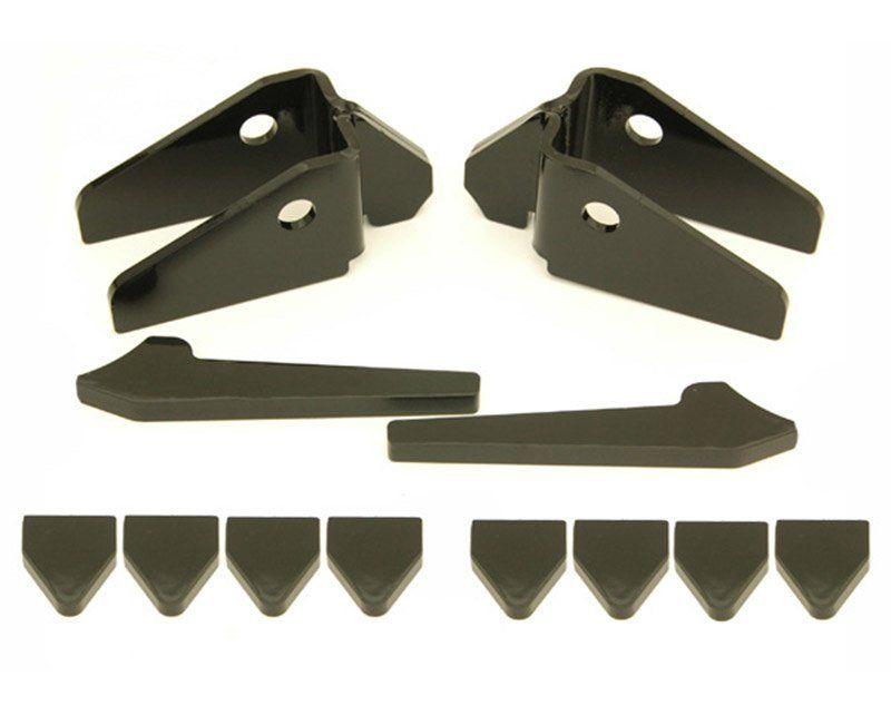 Set of black Creeper Axle Ball Gussets on a white background