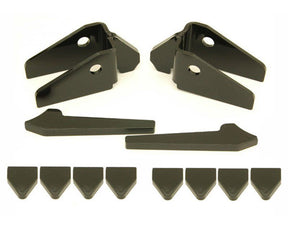 Set of black Creeper Axle Ball Gussets on a white background