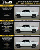 ICON 2007-2021 Toyota Tundra Multi Rate RXT Leaf Spring Kit