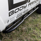 Close up of slider shown on the side of a white 4Runner