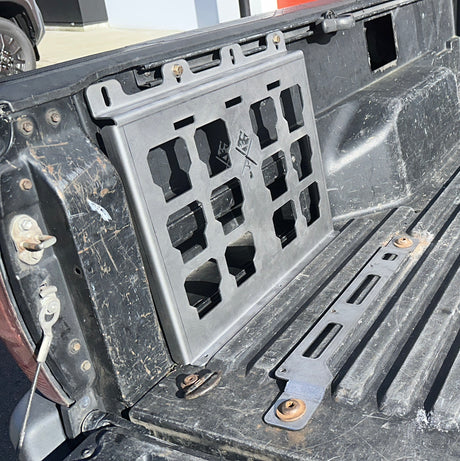cargo mount on the inside bed of a truck.