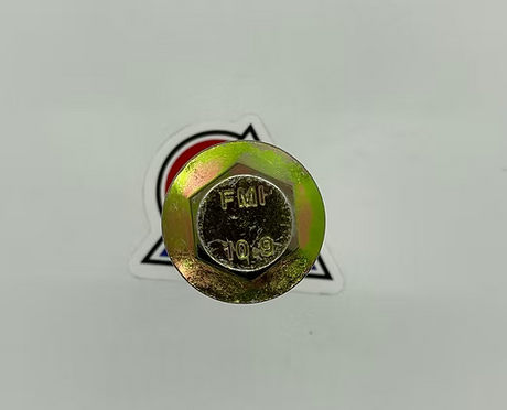 top of shock bolt on white background