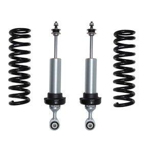 Two shock absorbers with springs on a white background, featuring the Bilstein brand.