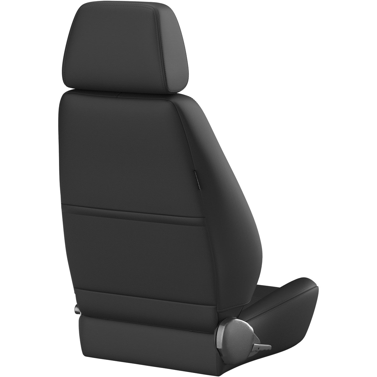 Black car seat on a white background