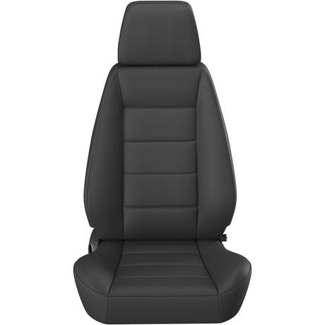 Black car seat cover on a white background