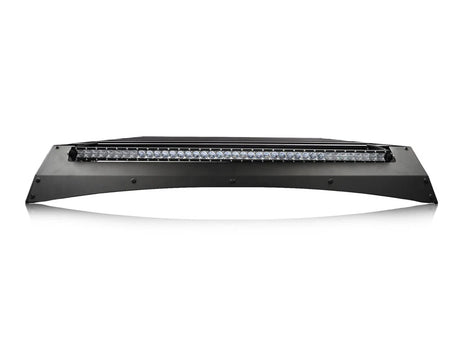 Black LED light bar on a white background