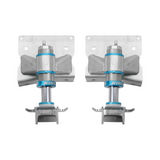 Two metal shock absorber bump stops with King logo on a white background