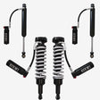 Set of shock absorbers with springs on a white background.
