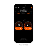 Phone with AirIQ app interface on a white background