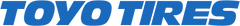 Toyo Tires logo in blue text on a white background