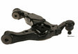 Black metal control arm on a white background