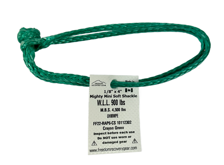 Freedom Recovery Gear Tuff-X 7/16" x 10" Soft Shackle MBS 45K