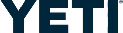 Blue 'YETI' logo on a transparent background