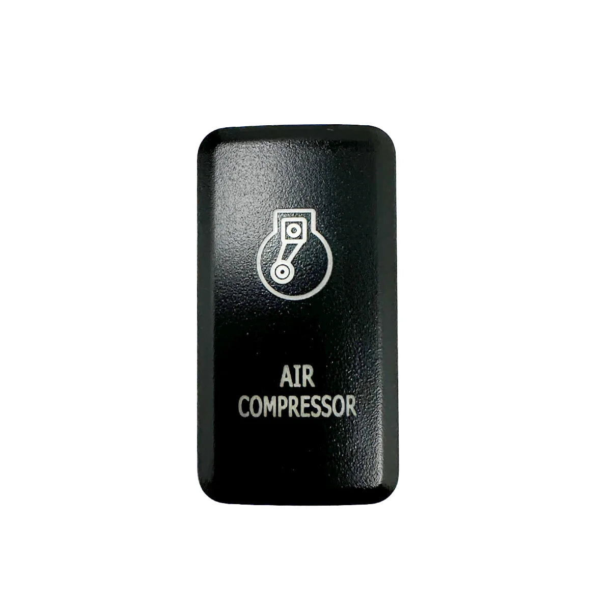 Front facing tall air compressor switch in front of white backdrop