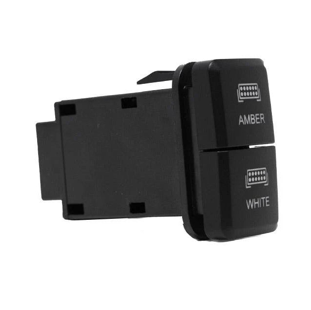 Side facing dual function small switch with white background