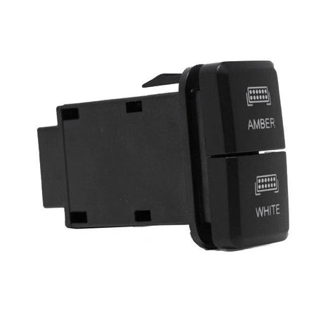 Side facing dual function small switch with white background