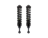 Two black shock absorbers on a white background