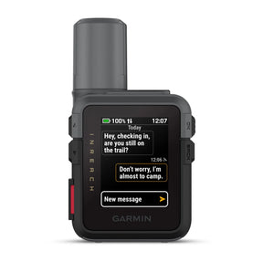 Garmin InReach device with a message displayed on the screen