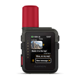 Garmin InReach device with a red top on a white background