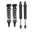 Two pairs of shock absorbers on a white background