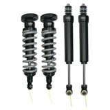 Two pairs of shock absorbers on a white background