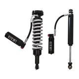 Shock absorber system with a black pump on a white background
