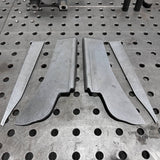 Metal components on a perforated metal surface