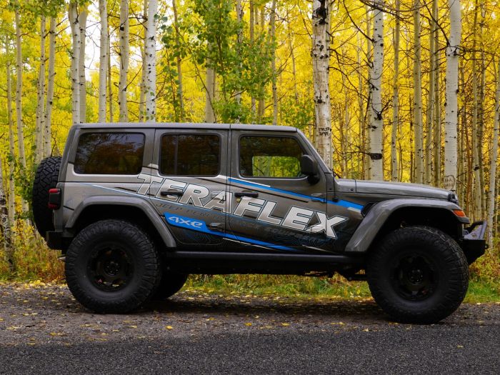 Jeep in the woods
