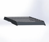 Black metal shelf or rack on a white background