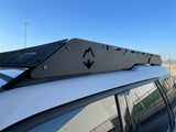 Roof rack system on a vehicle with clear blue sky in the background