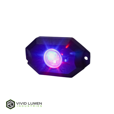 Vivid Lumen Industries - RGB Rock Light Kit 4pc Wireless Bluetooth