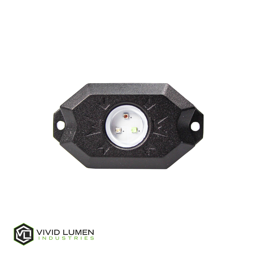 Vivid Lumen Industries - RGB Rock Light Kit 4pc Wireless Bluetooth