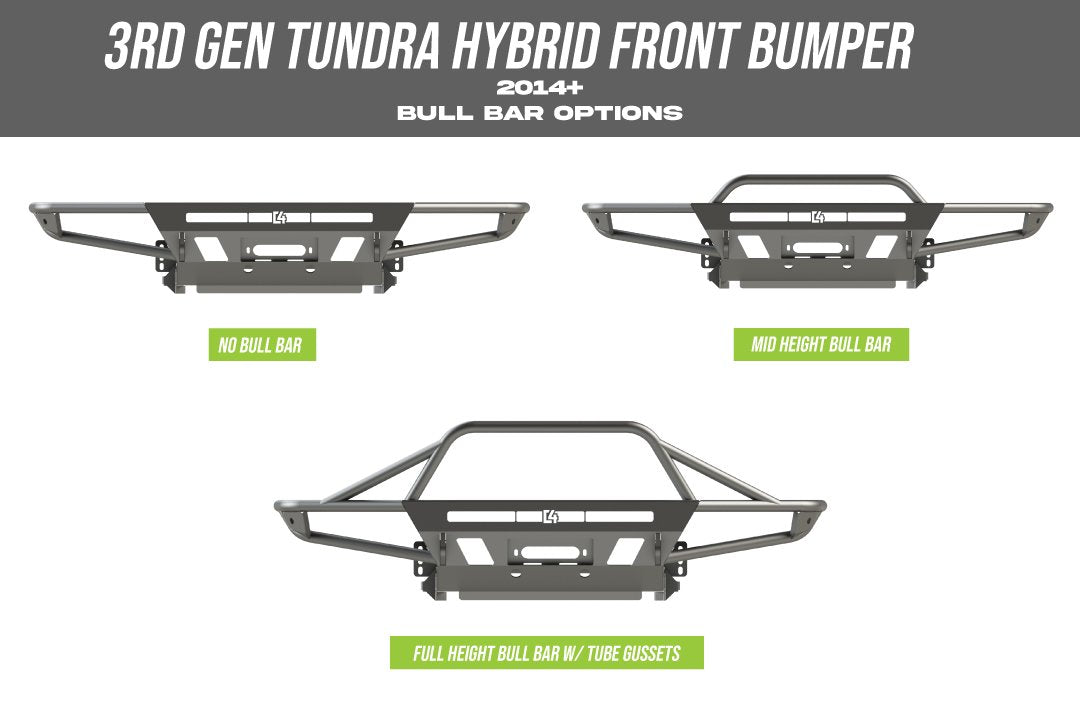 C4 Fabrication's 2014+ Tundra Hybrid Front Bumper Bull Bar options