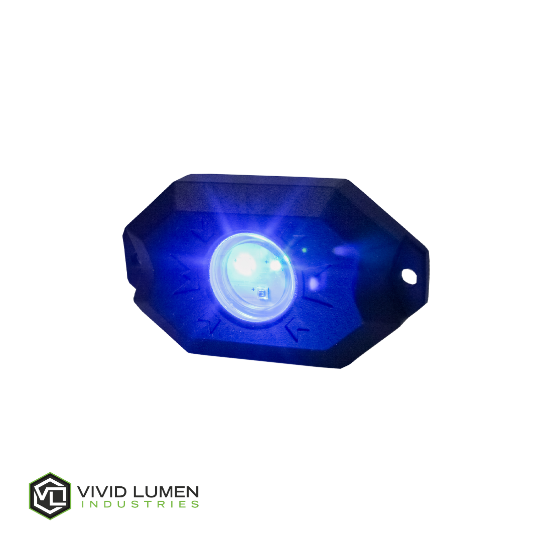 Vivid Lumen Industries - RGB Rock Light Kit 4pc Wireless Bluetooth