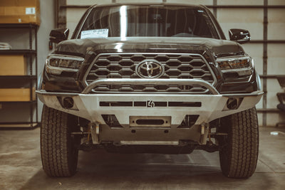 C4 Fabrication's 2016+ Tacoma Overland Front Bumper with Mid Height Bull Bar