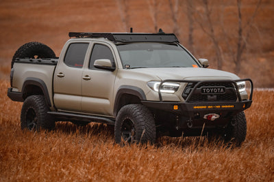 C4 Fabrication's 2016+ Tacoma Overland Front Bumper with Full Height Bull Bar and Headlight Hoops