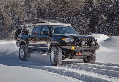 C4 Fabrication's 2016+ Tacoma Overland Front Bumper with Full Height Bull Bar and Tube Gussets