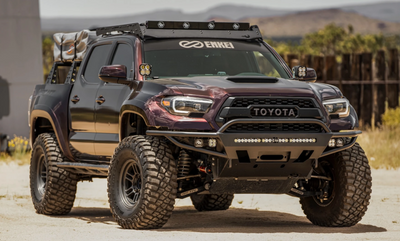 C4 Fabrication's 2016+ Tacoma Hybrid Front Bumper with Mid Height Bull Bar