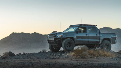 C4 Fabrication's 2012-2015 Tacoma Hybrid Front Bumper with Mid Height Bull Bar