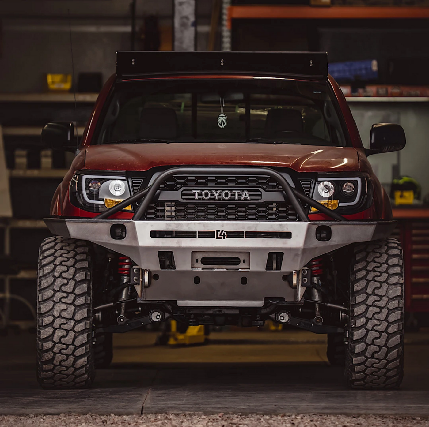 C4 Fabrication's 2005-2011 Tacoma Overland Series Front Bumper with Full Height Bull Bar and Tube Gussets