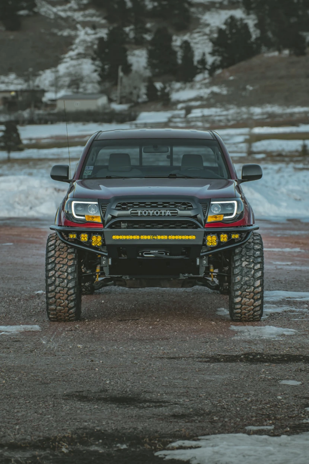 C4 Fabrication's 2005-2011 Tacoma Hybrid Front Bumper with Mid Height Bull Bar