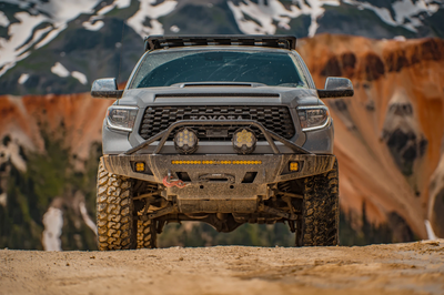 C4 Fabrication's 2014+ Tundra Overland Series Front Bumper with Full Height Bull Bar and Tube Gussets