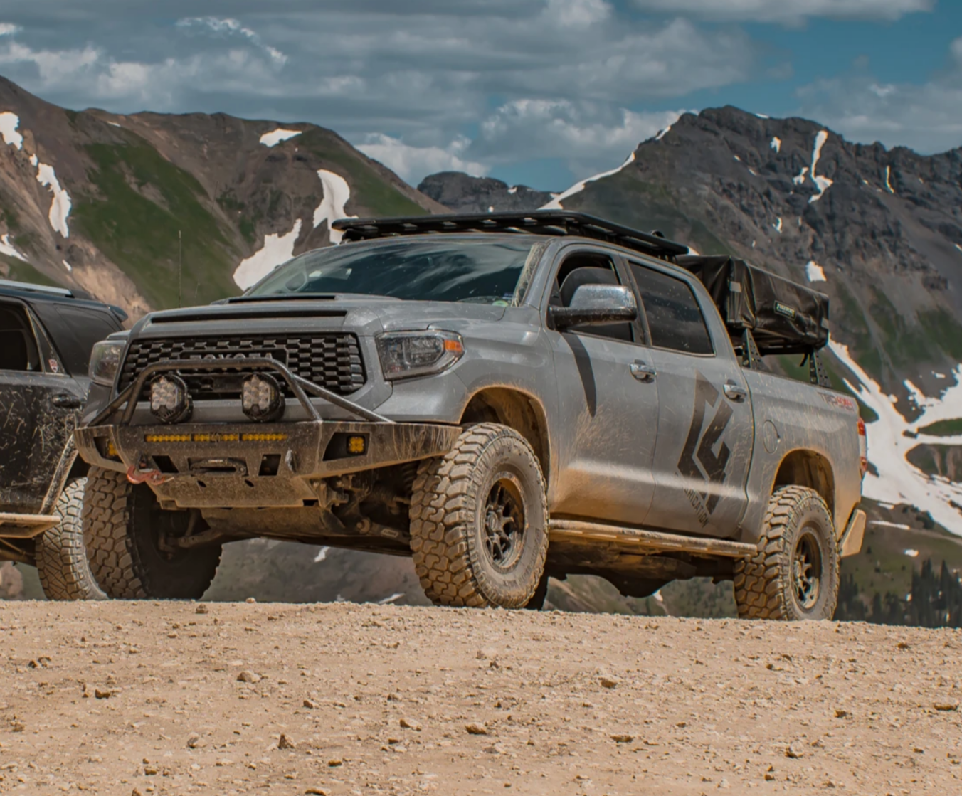 C4 Fabrication's 2014+ Tundra Overland Series Front Bumper with Full Height Bull Bar and Tube Gussets