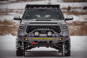 C4 Fabrication's 2014+ Tundra Overland Series Front Bumper with Full Height Bull Bar and Tube Gussets